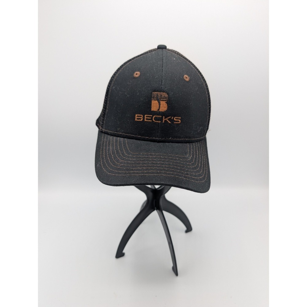 Beck's Hybrids‎ seed hat baseball/trucker Style  cap Black & Brown